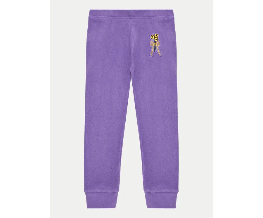 obrazek 1 Mini Rodini Spodnie dresowe Winter Flowers 2471014545 Fioletowy Regular Fit MINI RODINI
