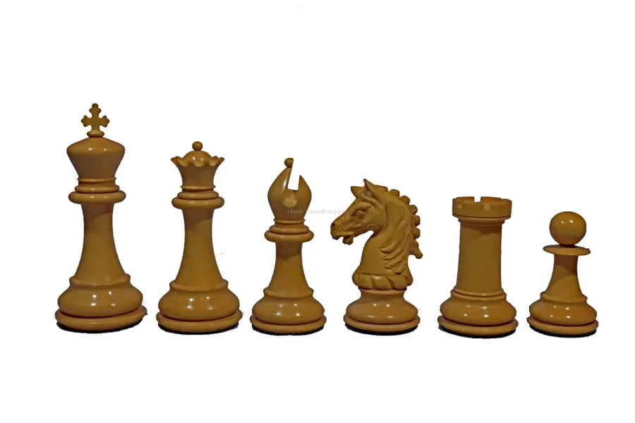 obrazek 3 Kolekcja pionków szachowych z drewna bukszpanowego i hebanowego - The Chess Empire