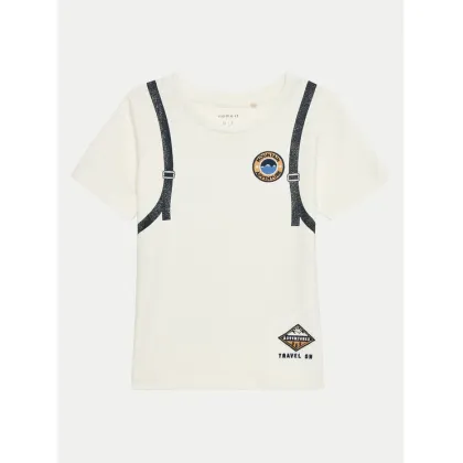 Zdjęcie NAME IT T-Shirt 13232049 Écru Regular Fit