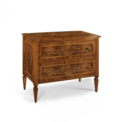 Zdjęcie Włoska komoda z 2 szufladami z intarsjami - Zanini