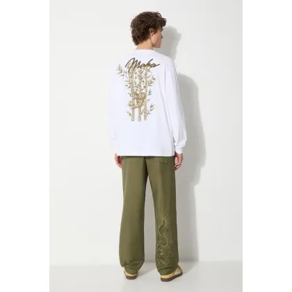 Zdjęcie Maharishi longsleeve bawełniany Dragon Bamboo kolor biały z aplikacją 5080.WHITE