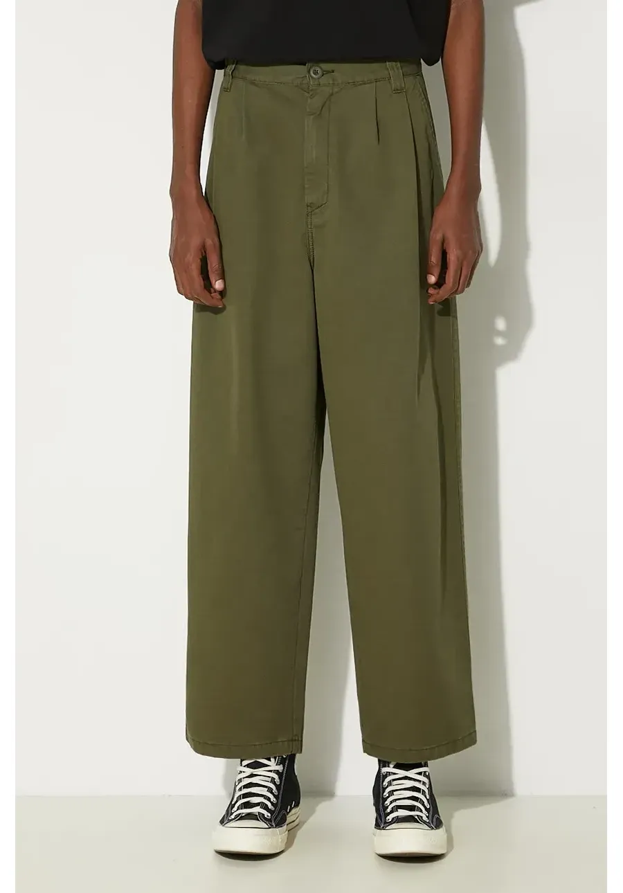 obrazek 1 Carhartt WIP spodnie bawełniane Merrick Pant kolor zielony proste I033759.66606