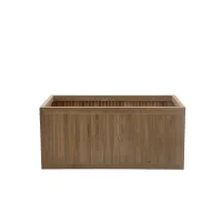 Picture A stylish terrace basket for the garden or terrace made of teak wood