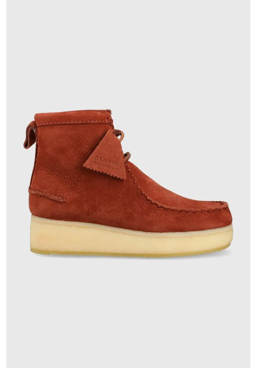 obrazek 1 Clarks Originals mokasyny zamszowe Wallabee Craft damskie kolor czarny na koturnie 26163275