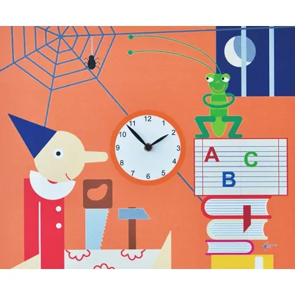 Zdjęcie Dziecięcy zegar ścienny z Pinokio