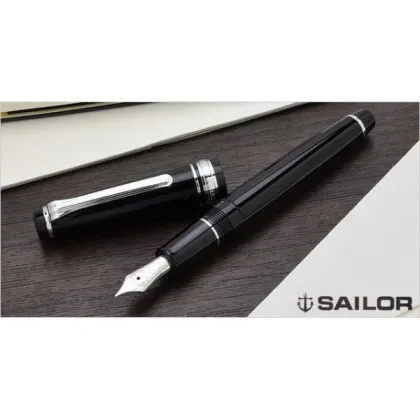 Zdjęcie Sailor Pióro Wieczne Professional Gear Slim Black Rodowane