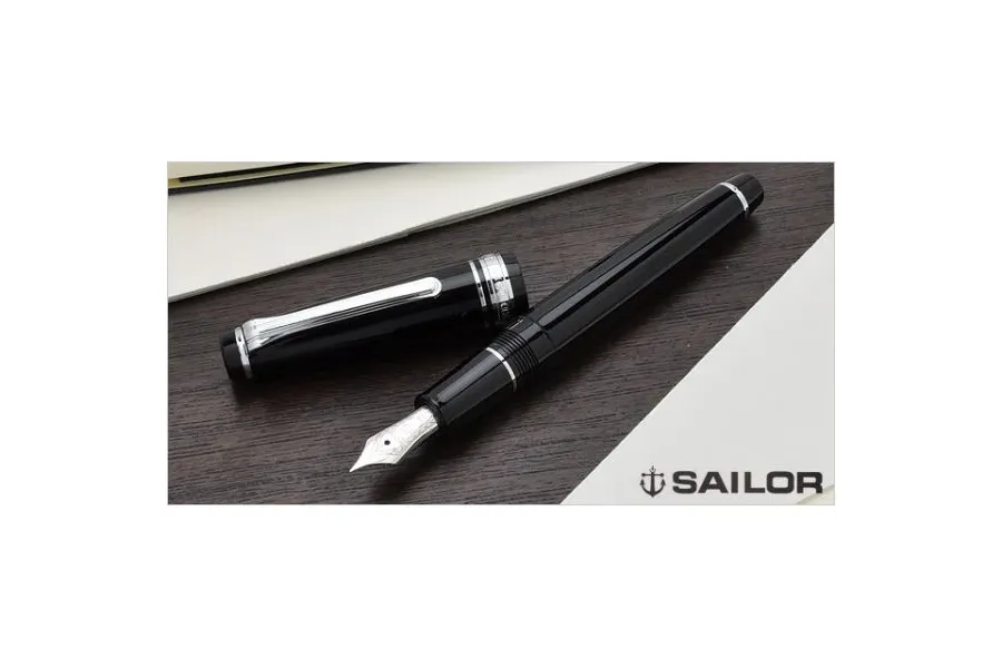 obrazek 1 Sailor Pióro Wieczne Professional Gear Slim Black Rodowane