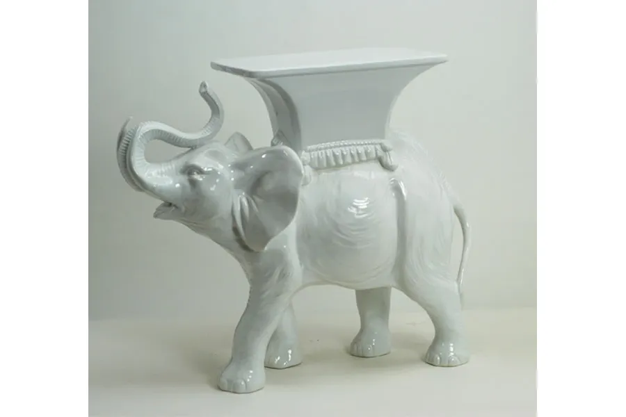 obrazek 1 Biały ceramiczny słoń