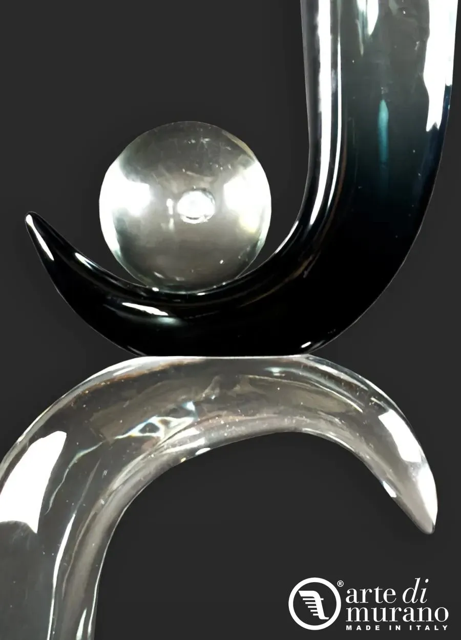 obrazek 1 Abstrakcyjny podwójny węzeł w szkle Murano