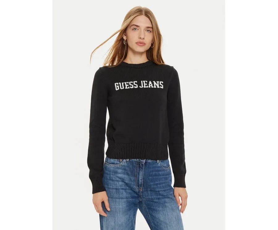 obrazek 1 Guess Jeans Sweter W4BR10 Z3HM1 Czarny Regular Fit