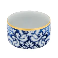 Zdjęcie Stylowa miska na warzywa z porcelany Transatlântica ze złożonym roślinnym ornamentem i złotym obrzeżem - 6 sztuk - Vista Alegre