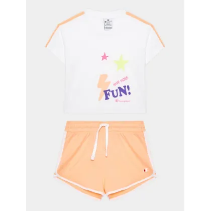 Zdjęcie Champion Komplet t-shirt i spodenki 404678 Biały Regular Fit