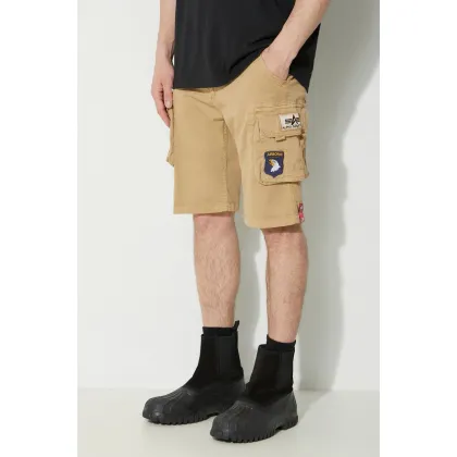 Zdjęcie Alpha Industries szorty męskie kolor beżowy