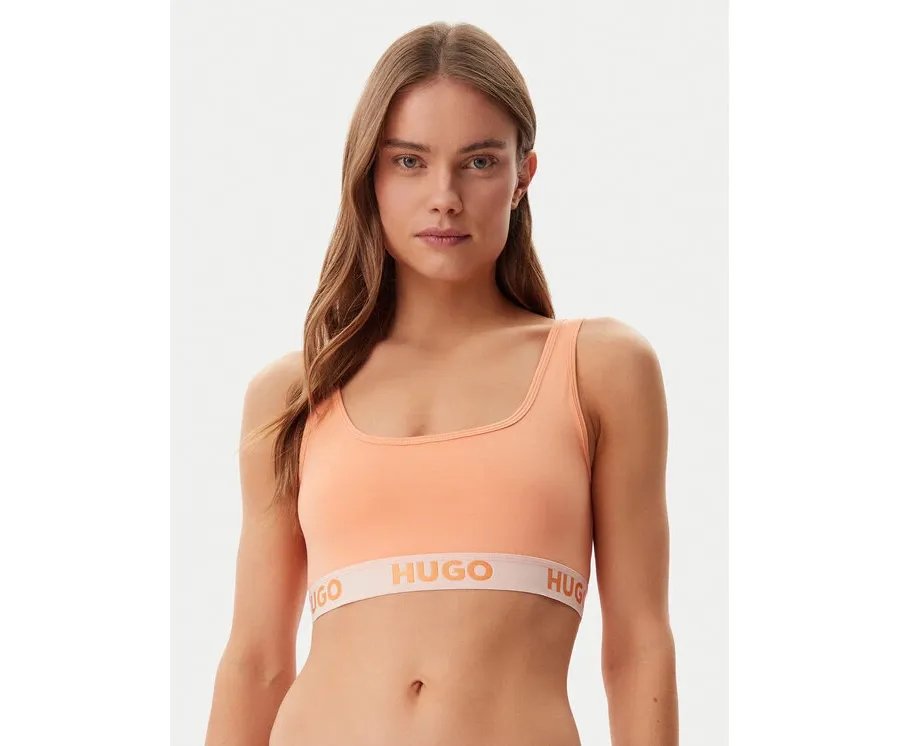 obrazek 1 HUGO Biustonosz top Sporty Logo 50469631 Pomarańczowy