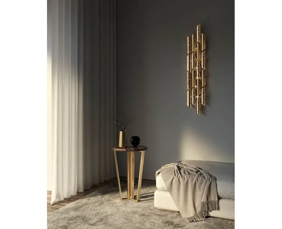 obrazek 4 Zjawiskowy stolik kawowy Victoria - połączenie mosiądzu i marmuru