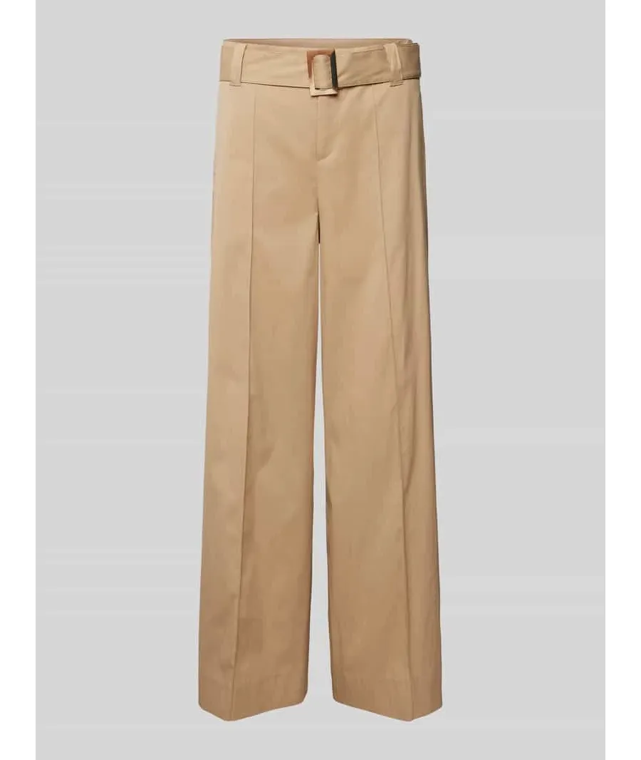 obrazek 1 Spodnie materiałowe z szeroką nogawką z przeszytym kantem model ‘CARLETTA’