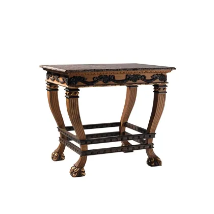 Zdjęcie Ekskluzywny stolik LORENA - miód, złoto, heban i marmur - Collecion Alexandra