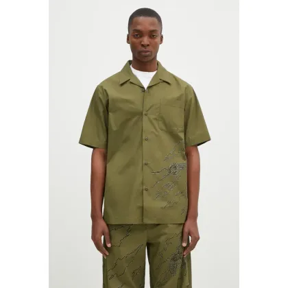 Zdjęcie Maharishi koszula bawełniana Dpm: Sparse Bonsai Camo Shirt męska kolor zielony regular 5336.OLIVE