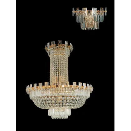 Zdjęcie Szykowny kryształowy żyrandol na 10 żarówek