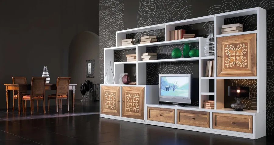 picture 1 Italian classic white bookcase for unique interiors - Cantiero