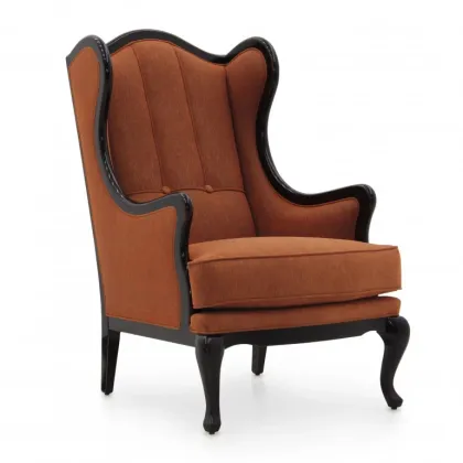 Zdjęcie Pomarańczowy prestiżowy fotel w klasycznym stylu - Sevensedie
