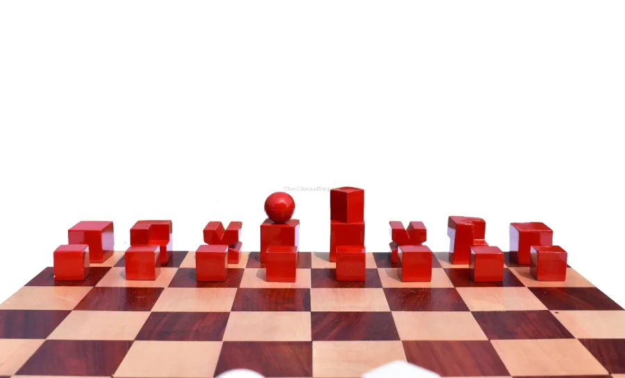 obrazek 5 Biało-czerwone artystyczne figury szachowe idealne na prezent - The Chess Empire