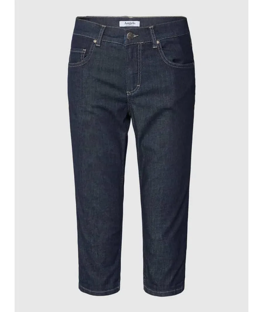 obrazek 1 Spodnie capri o kroju slim fit z 5 kieszeniami