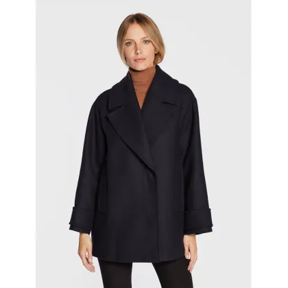 Zdjęcie IVY OAK Płaszcz wełniany Carly IO1122F1050 Granatowy Relaxed Fit