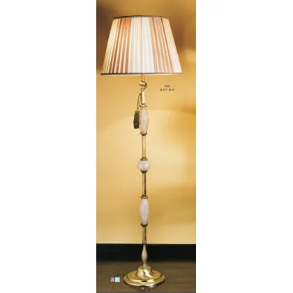 Zdjęcie Lampa podłogowa z trzema elementami ze szkła Murano i stożkowym kloszem - Il Paralume Marina