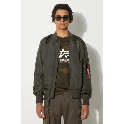 Zdjęcie Alpha Industries kurtka bomber MA-1 TT męski kolor zielony przejściowa 191103.04-ZIELONY