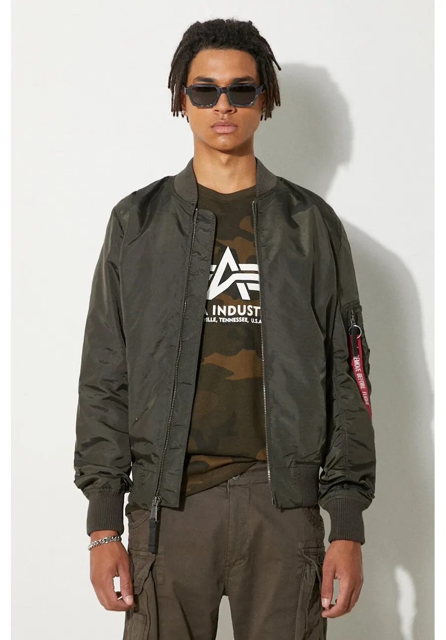 obrazek 1 Alpha Industries kurtka bomber MA-1 TT męski kolor zielony przejściowa 191103.04-ZIELONY