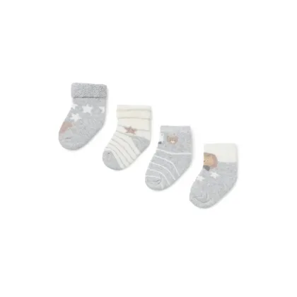 Zdjęcie Mayoral Zestaw 4 par wysokich skarpet dziecięcych 9.653 Szary Regular Fit