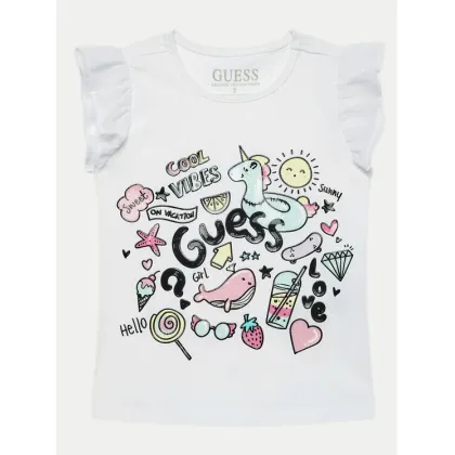 Zdjęcie Guess T-Shirt K4GI17 K6YW1 Biały Regular Fit