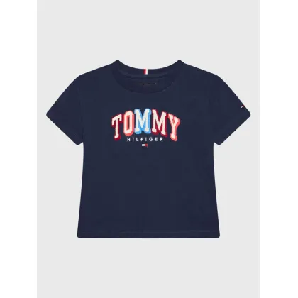 Zdjęcie Tommy Hilfiger T-Shirt Chainstitch KB0KB07798 D Granatowy Regular Fit