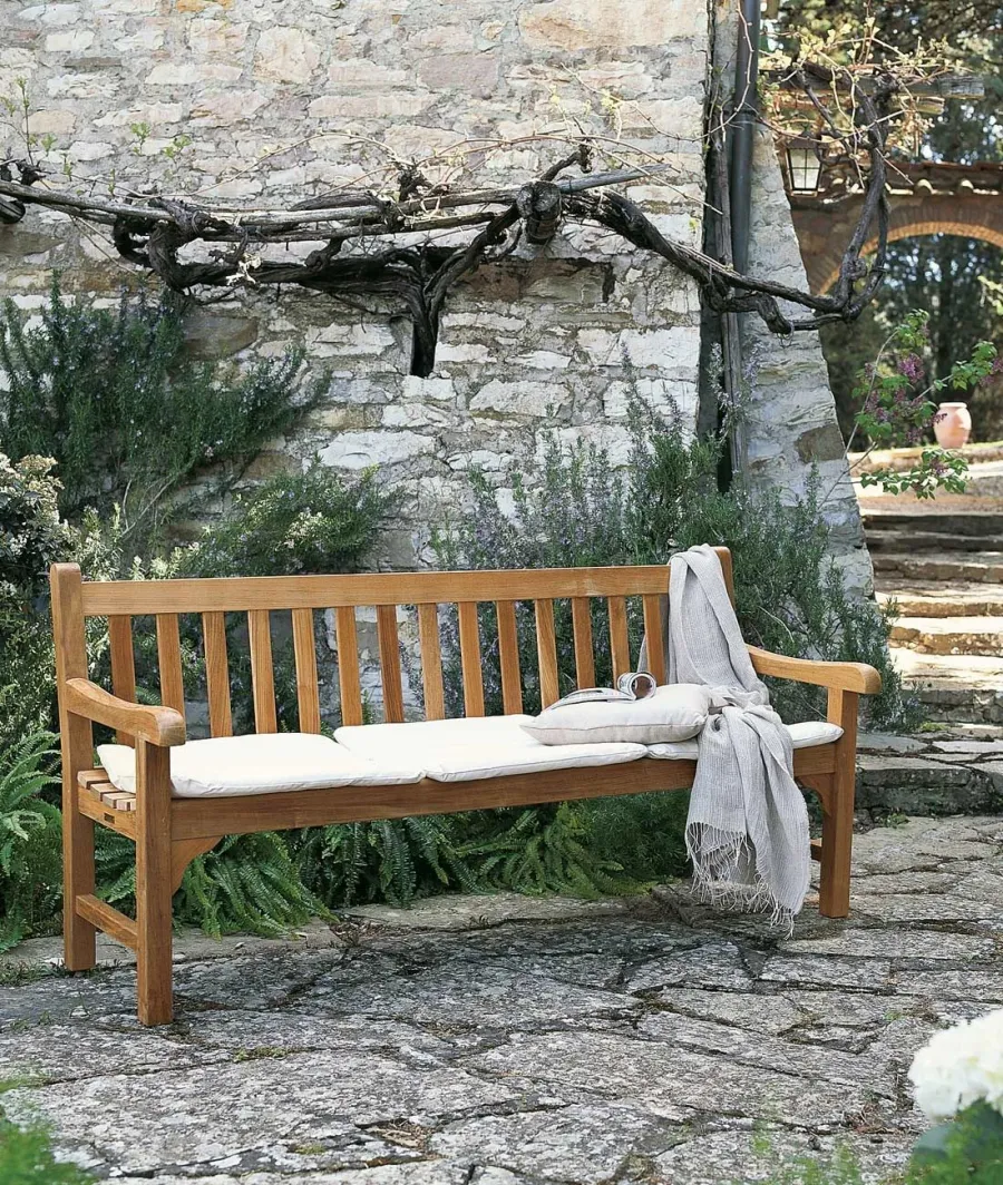obrazek 2 Stylowa sofa Chelsea 183 cm wykonana z drewna tekowego do ogrodu lub na taras