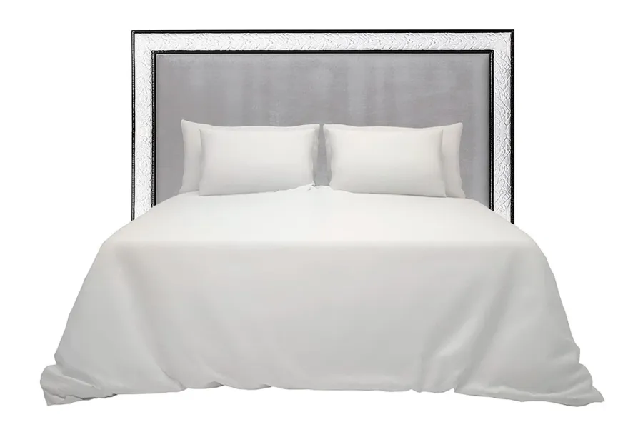 obrazek 1 Piękne biało-czarne zdobienie - stylowy zagłówek RANDA - na materac 200cm - Collecion Alexandra