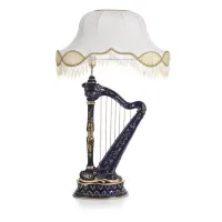 Zdjęcie Włoska barokowa lampa wykonana z ceramiki z podstawą w kształcie harfy - Ceramiche ML