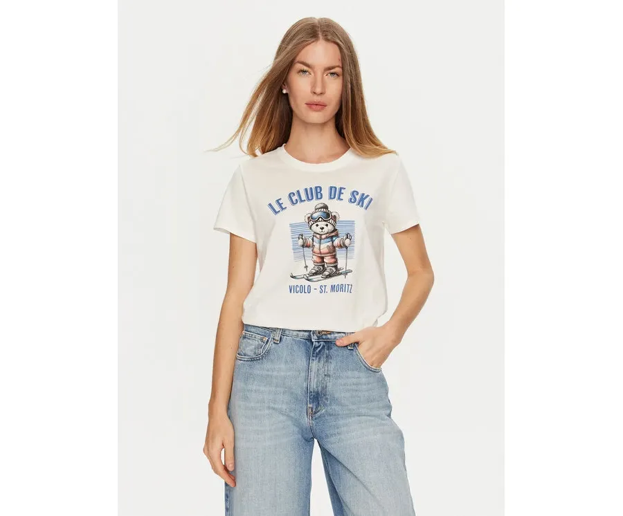 obrazek 1 ViCOLO T-Shirt RS0055 Biały Regular Fit