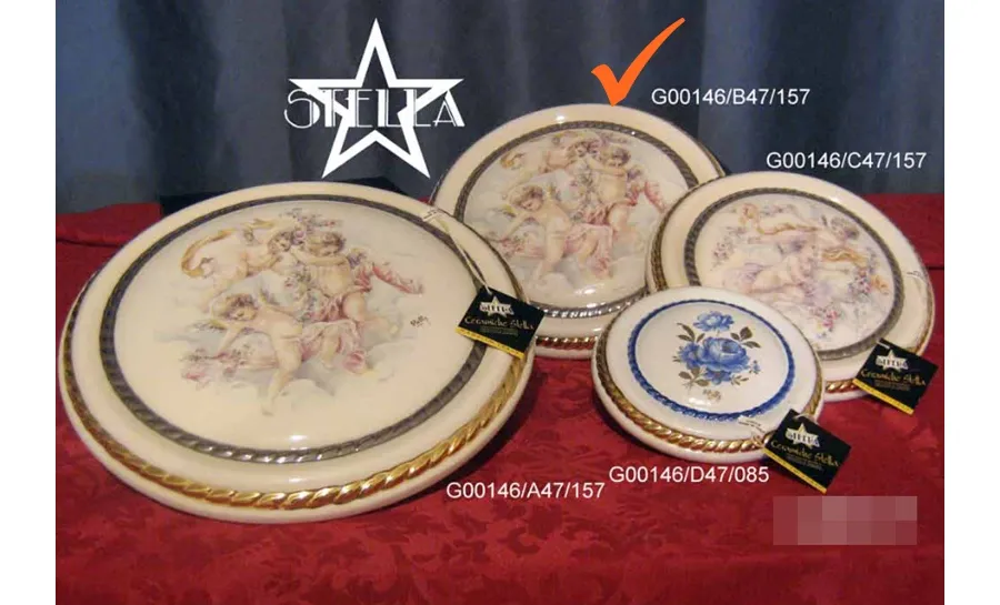 obrazek 1 Dekoracyjna ozdoba ścienna z herubinami wykonana z ceramiki