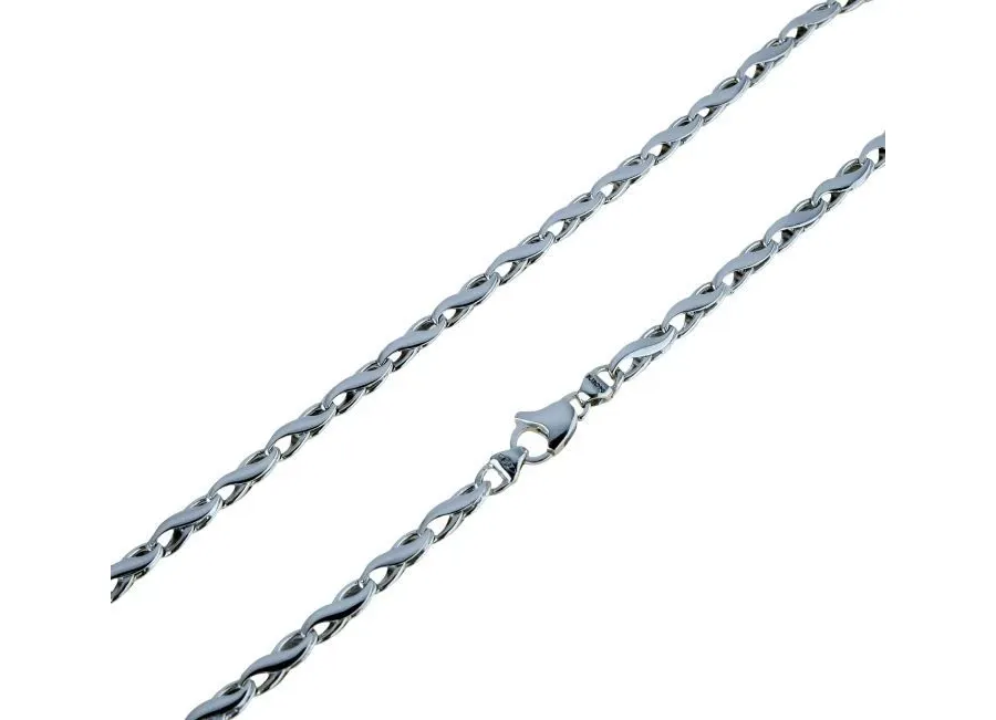 obrazek 1 Męski wydrążony błyszczący płaski łańcuszek o długości 50 cm