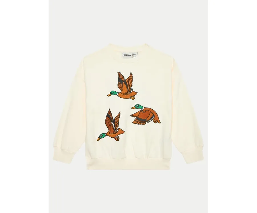 obrazek 1 Mini Rodini Bluza Ducks 2272001311 Écru Regular Fit MINI RODINI