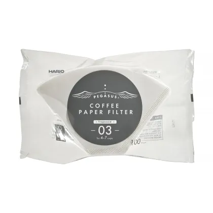 Zdjęcie Hario filtry papierowe PEGASUS 03-W 4-7 fil. białe 100 Sztuk HARIO