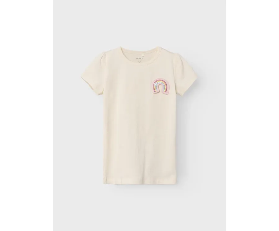 obrazek 1 NAME IT T-Shirt Fedora 13228633 Beżowy Regular Fit
