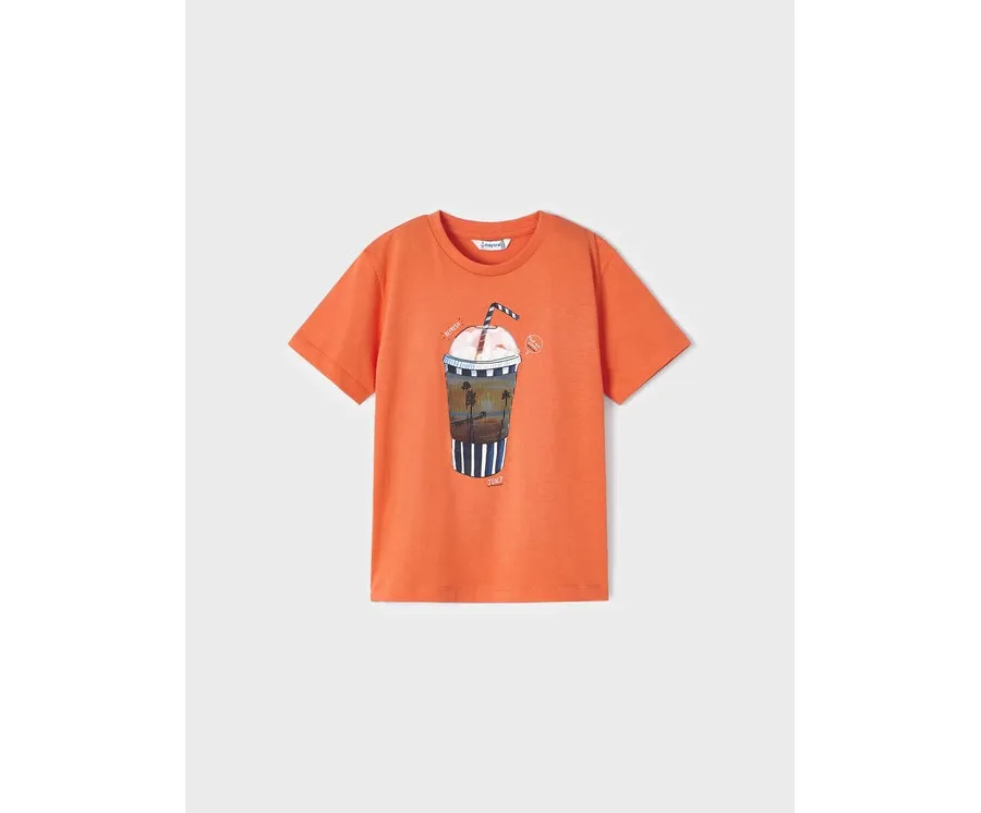 obrazek 1 Mayoral T-Shirt 3014 Pomarańczowy Regular Fit