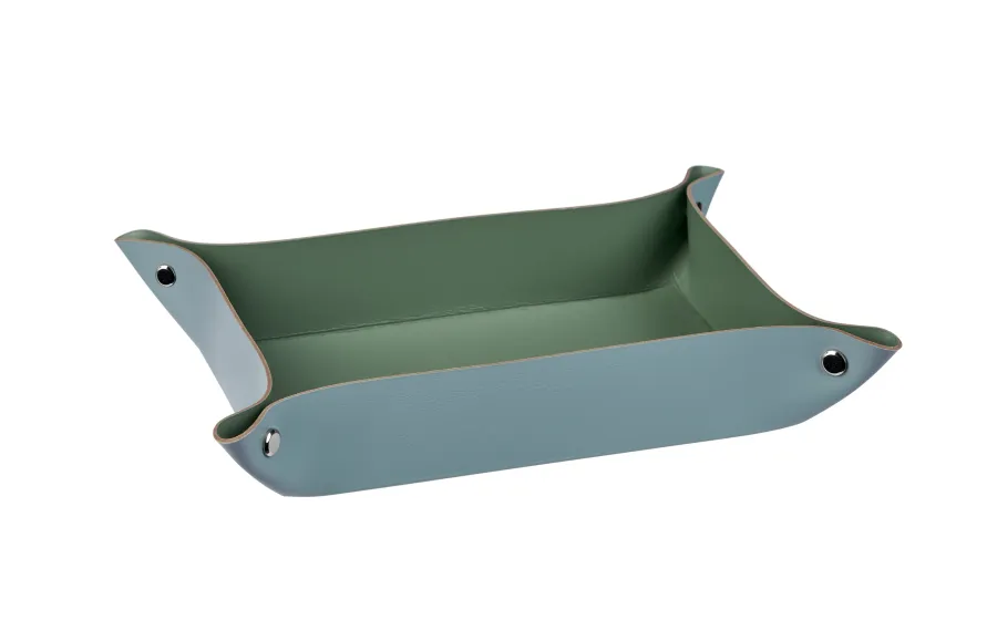 obrazek 1 Stylowa skórzana tacka na drobiazgi w kolorze błękitu nieba