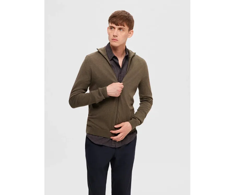 obrazek 1 Selected Homme Sweter 16074688 Zielony Regular Fit