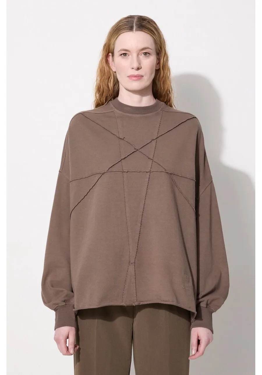 obrazek 1 Rick Owens bluza bawełniana Crater T damska kolor szary gładka DS02D2235.RIGET1