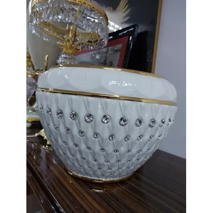 Zdjęcie Włoska stylowa donica ceramiczna z kryształkami - Bruno Costenaro
