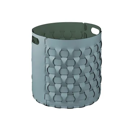 Zdjęcie Stylowy okrągły kosz Dubai Ø40xH40 cm w kolorze jasnego błękitu