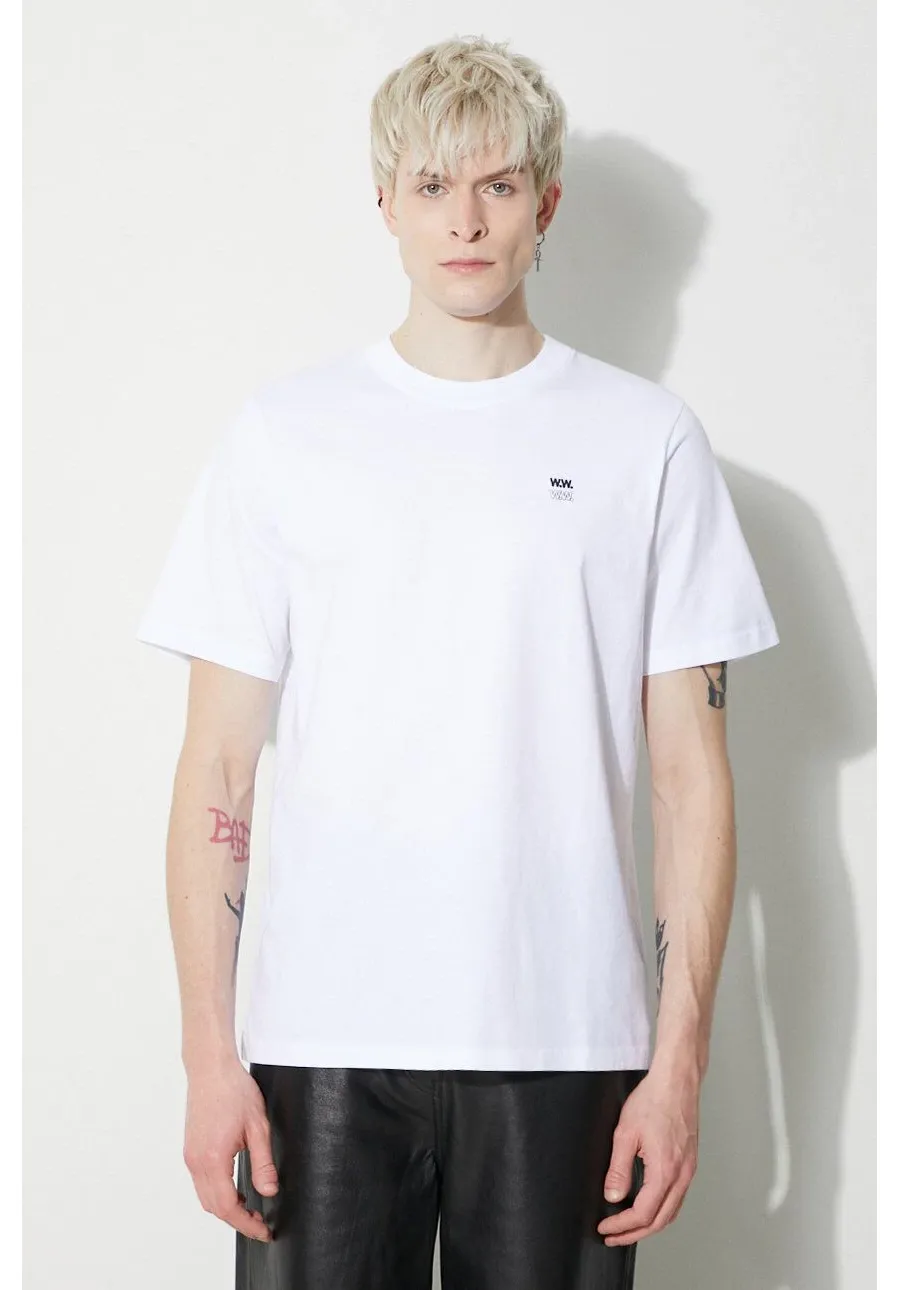 obrazek 1 Wood Wood t-shirt bawełniany Bobby Double Logo męski kolor biały gładki 12345701.2512